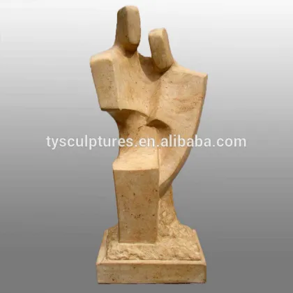 Family sculpture abstract sandstone handmade figure love couple embrace statue