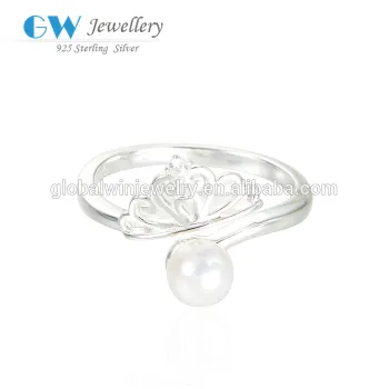 2016 New Product Fine Jewelry Fashion Crown Pearl Ladies Rings