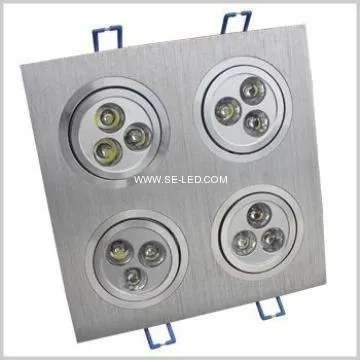 12W Rectangle high quality Recessed LED Ceiling lighting