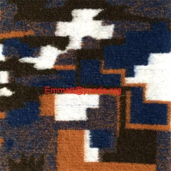 multicolored patchwork jacquard design korea style pint pattern boiled wool knit fabric