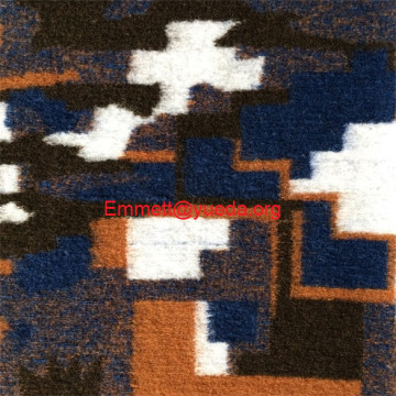 multicolored patchwork jacquard design korea style pint pattern boiled wool knit fabric