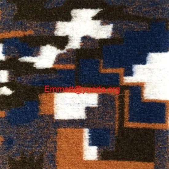 multicolored patchwork jacquard design korea style pint pattern boiled wool knit fabric