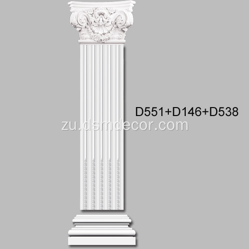 I-35cm Ububanzi obuyi-Fluted Pilaster Molding