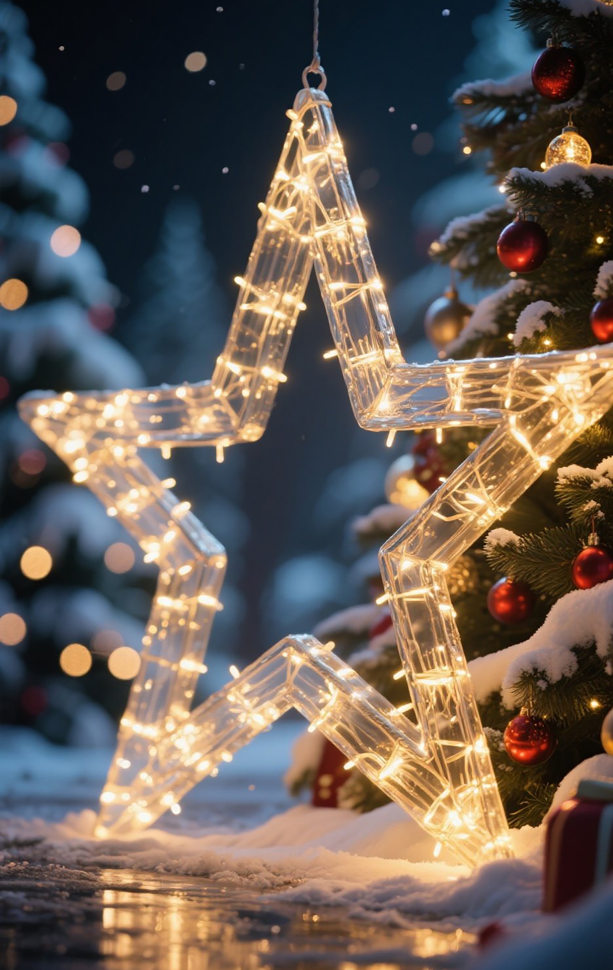 christmas star lamp led lights outdoor