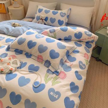 Set di biancheria da letto patchwork del mare blu