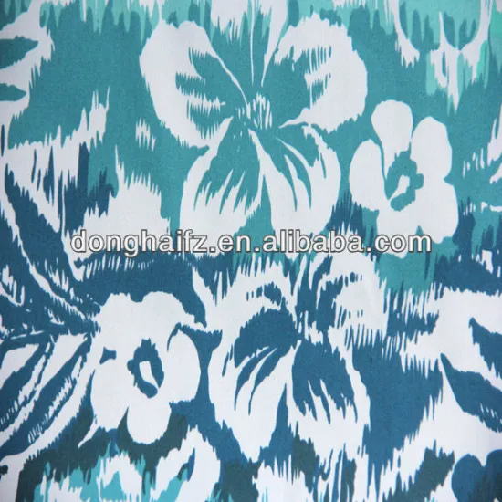 65/35 flower printed poly cotton fabric for shirt