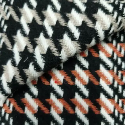 Woolen  plaid Zara Houndstooth design fabric