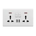 AX 2 Gang 2x13a Switched Socket mit Neon