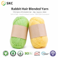 Fio de cabelo de coelho 75% nylon 25% cabelo de coelho 40g 260m de alta tenacidade tingido macio e macio à mão tricô fio de crochê OEM ODM personalizado