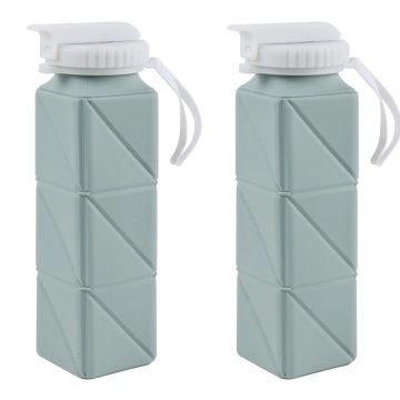 Bottiglia d'acqua in silicone pieghevole BPA all'ingrosso BPA per viaggi all'aperto