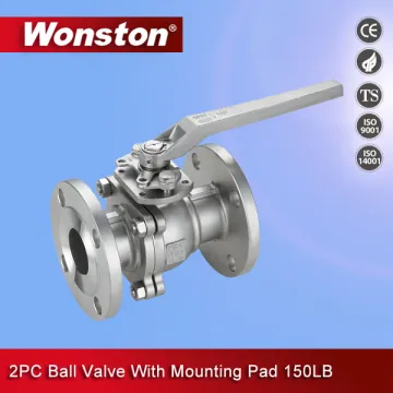 2PC Flanged End Ball Valve with Mounting Pad 150lb