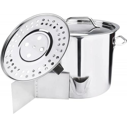 Stainless Tamale Steamer Pot with Lid 52QT