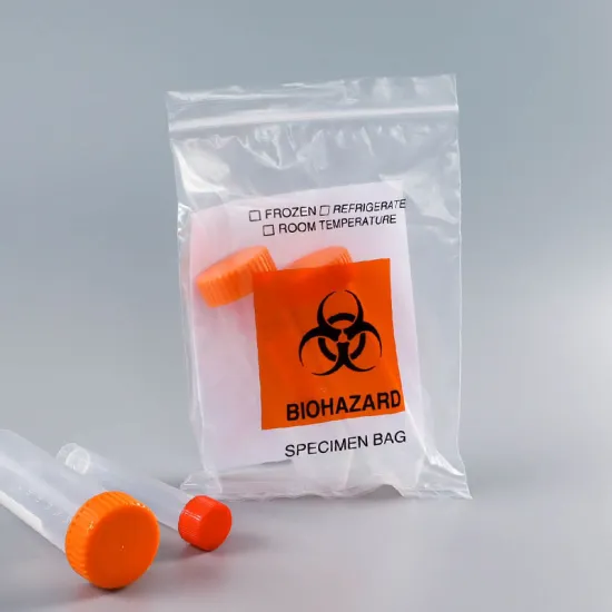 biohazard specimen bag with pouch