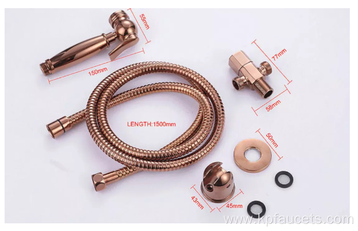 Rose Gold Brass Bidet Shattaf Shower Bidet