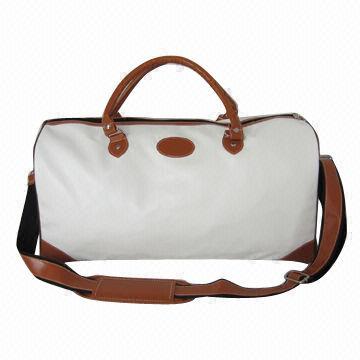 Travel bag, made of PU leather, Customer's logo, pattern and design can be customized
