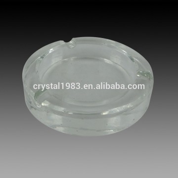 Wholesale k9 crystal optical glass 6cm diameter engraved factory large pocket ashtray