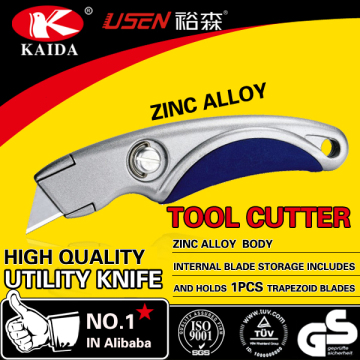 Trapezoid blade Zinc Alloy Retractable Utility Cutter