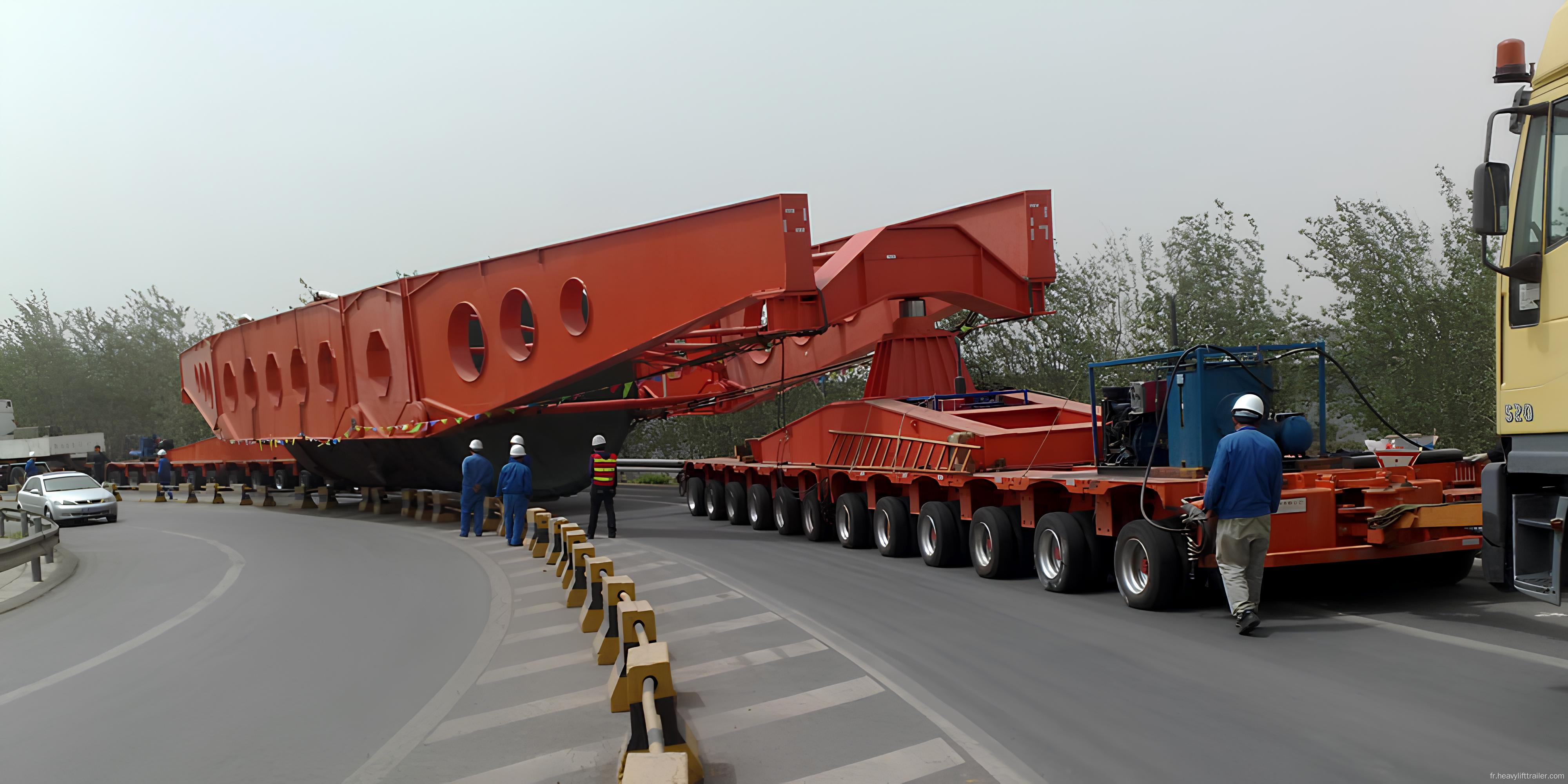 Pont de poutre pour remorque modulaire