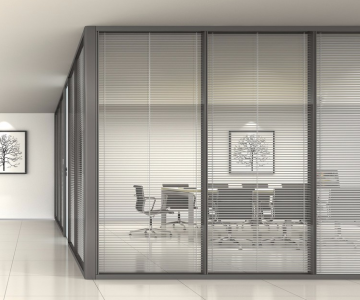 Powder coating for partition