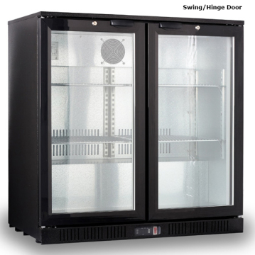 Factory Price Self-Close Sliding Track Door Under-Counter Back Bar Beer Bottle Display Fridge