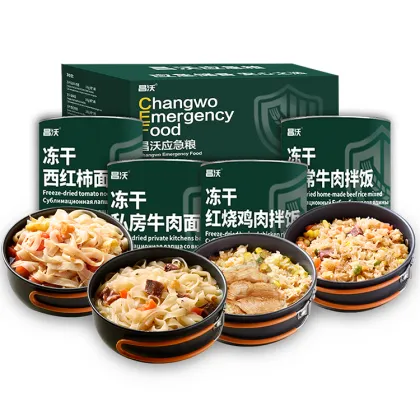 Long-Shelf-Life Ready-to-Eat Tin-Packaged Emergency Food - Meat and Vegetarian Flavors