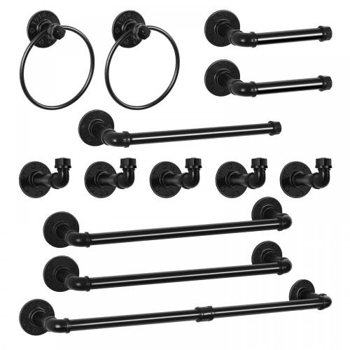 13-Piece Industrial Towel Rack for Bathroom Accessories