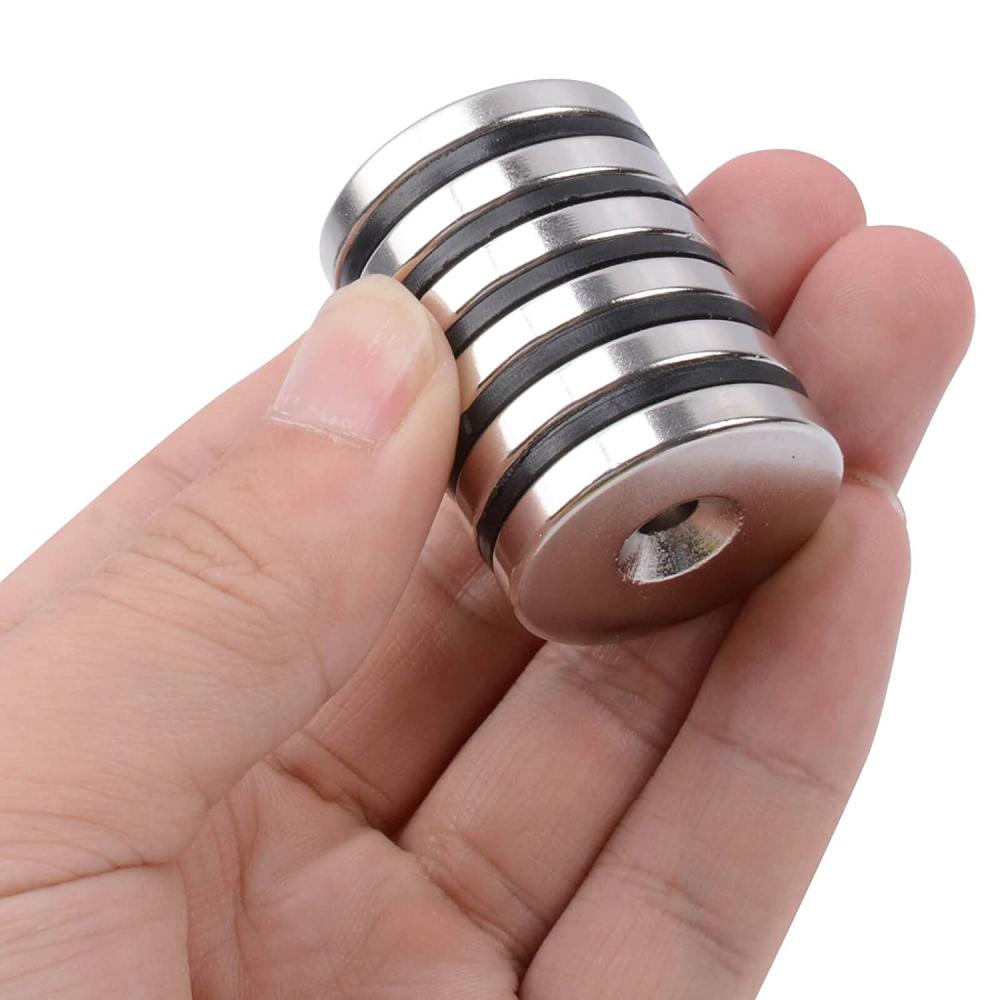 1.18 x 0.2 Countersunk Neodymium Magnets with Hole,Ring Rare Earth Magnets Heavy Duty