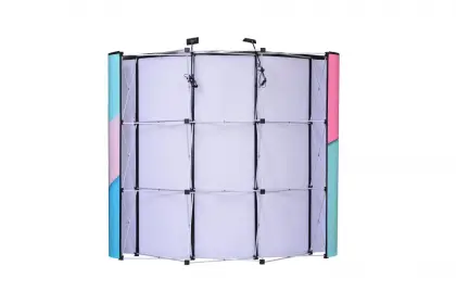 Spring pop up stand with lights for advertising