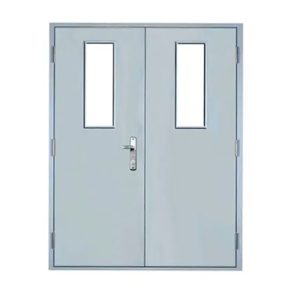 High Grade Fire Resistant Steel Fire Door with Glass Window