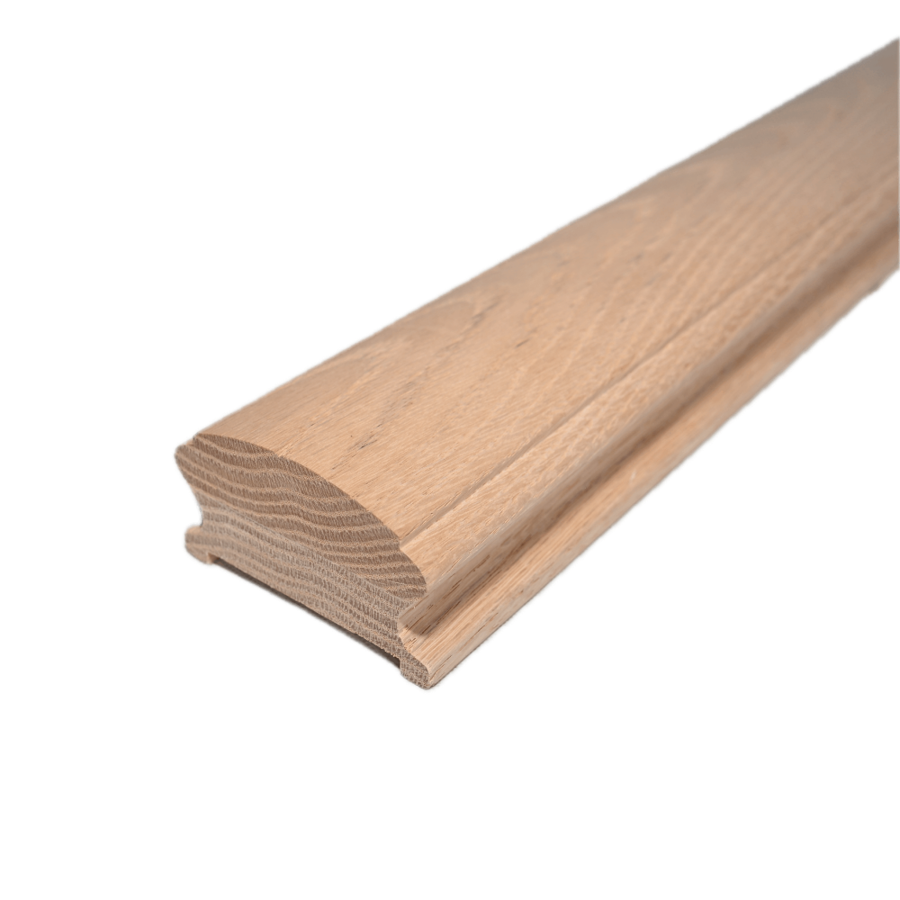 Wooden stair handrail