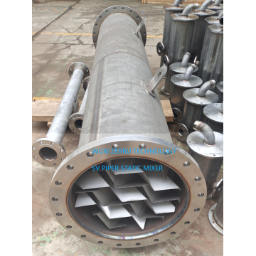 Steam water heating static mixer