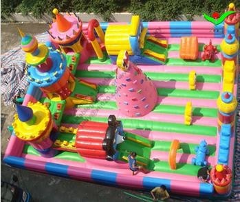 10*8m commercial fun city inflatable micky mouse castle for kids in stock