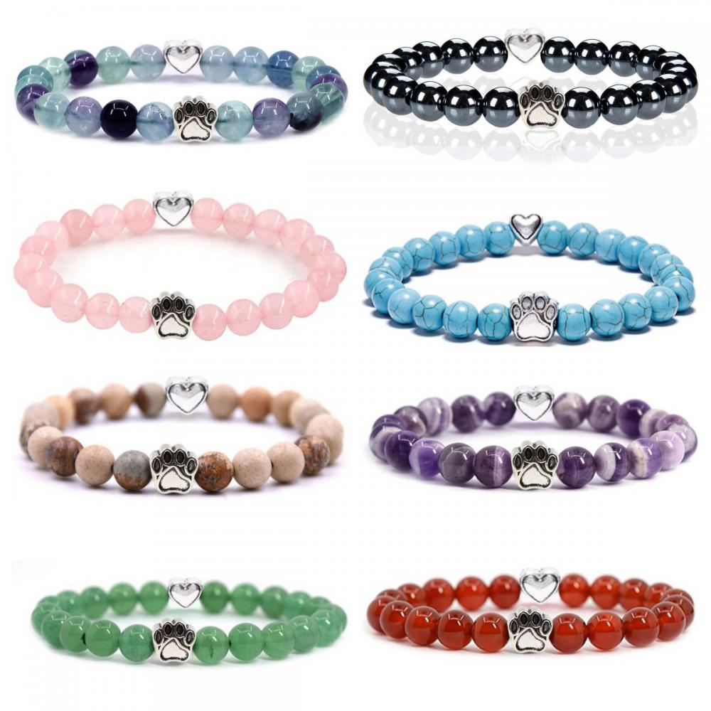 Bracelet en pierre d&#39;ornement d&#39;animaux en alliage