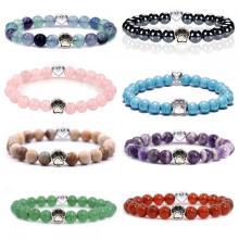 Bracelet en pierre d&#39;ornement d&#39;animaux en alliage