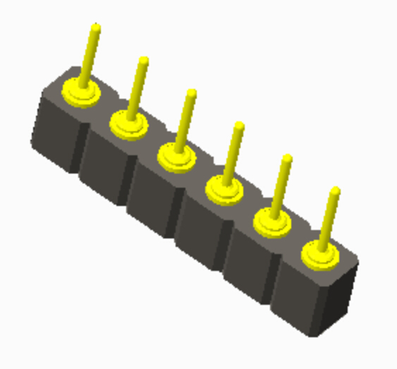 Machinaal bewerkte busconnectoren 2,54 mm