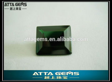 glass stone green color rectangle shape emerald cut beauty goog quality glass