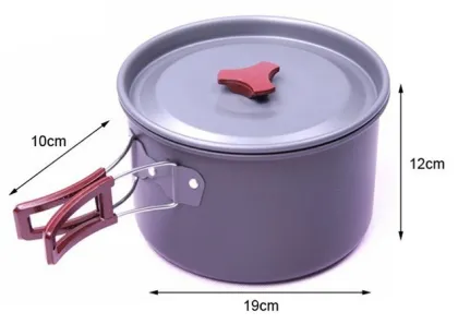Camping Hiking Aluminium Nonstick Cookware Sets YUETOR Brand