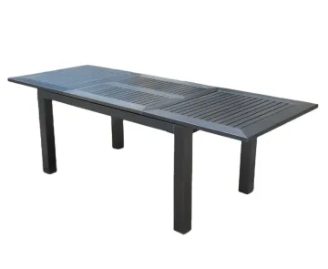 Aluminum Garden Table with Extension for Outdoor Patio Furniture