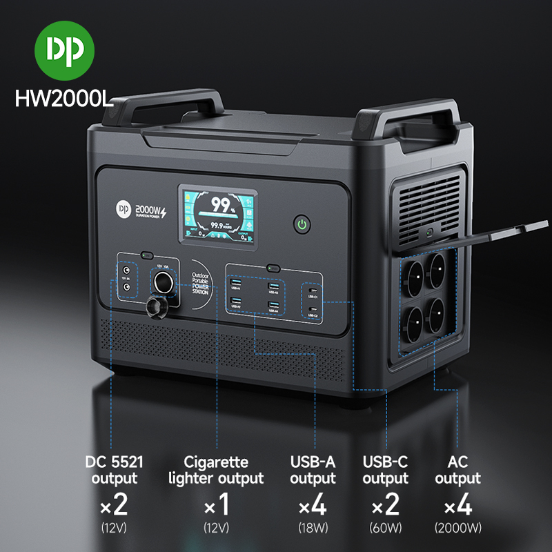 2000W Portable Power Station Solar Charging