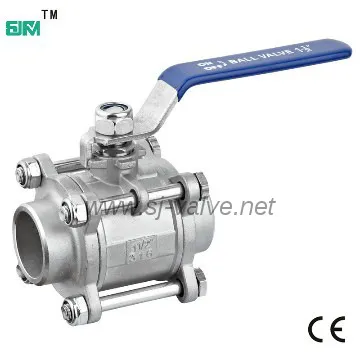 butt weld ball valve--3 piece