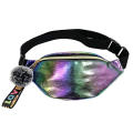 Pu Rainbow Metallic Color Sport Worist Bag