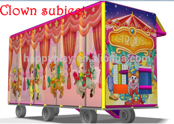 mini kids playground with wheel mobile outdoor playground for sale