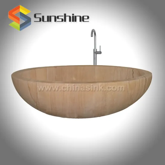 Yellow Sandstone Bathtubs,Freestanding Natural Sandstone Bathroom Tubs