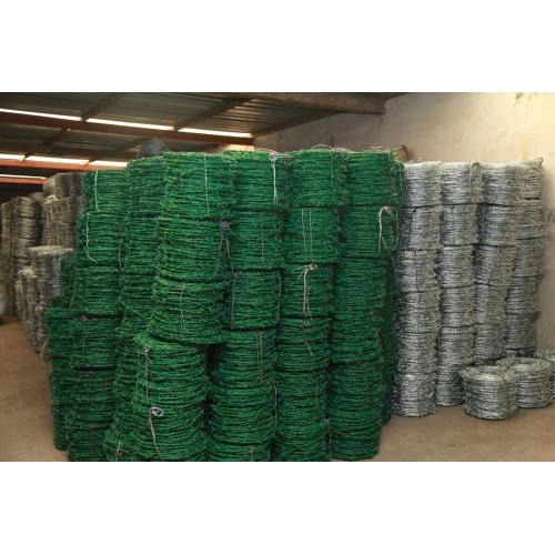 Pvc Barbed Wire PVC Galvanized Barbed Wire 450mm 10 gauge Manufactory