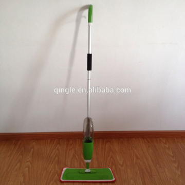 2-Section Aluminum Handle Microfiber Spray Mop with green