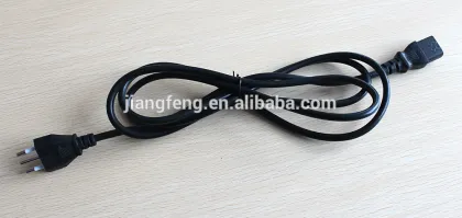 Italy IMQ CEI 3 Round Pin Plug With Grounding power cord to IEC C17