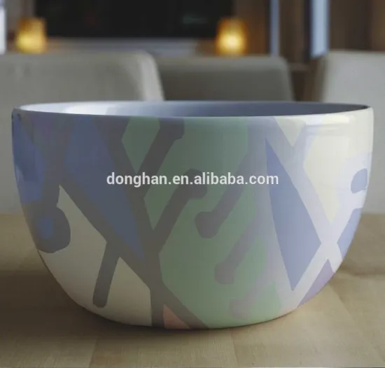 high quality dessert Handmade wholesale cheap full decal bowl from china