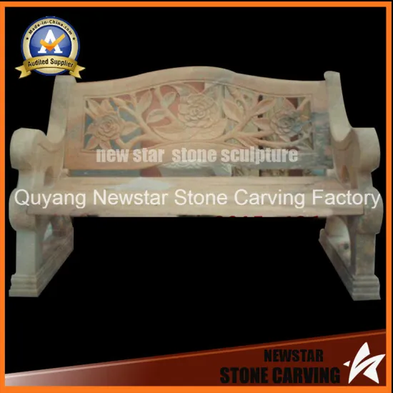 Carved Natural Marble Modern Stone Bench