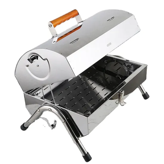 China Outdoor Picnic Camping Portable Barbecue Smoker Stainless Steel BBQ Charcoal Grill