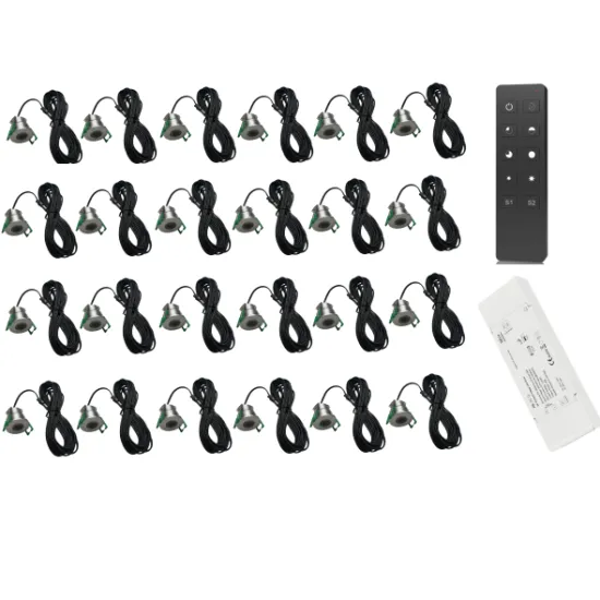 LED Spot Lighting Set: 24 Dimmable Spots with Remote Control, 3W, DC12V